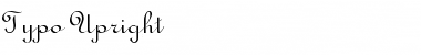 Typo Upright Regular Font Title Preview