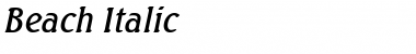 Beach Italic Font Title Preview