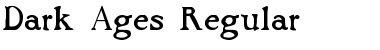 Dark Ages Regular Font Title Preview