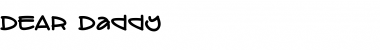 DEAR Daddy PERSONAL USE Regular Font Title Preview