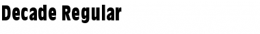 Decade Regular Font Title Preview