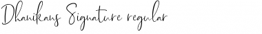 Dhanikans Signature Regular Font Title Preview