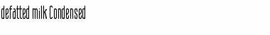 defatted milk Condensed Font Title Preview