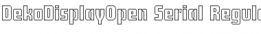 DekoDisplayOpen-Serial Regular Font Title Preview