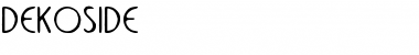 DekoSide Regular Font Title Preview