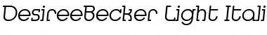 DesireeBecker-Light Italic Font Title Preview