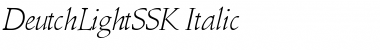 DeutchLightSSK Italic Font Title Preview
