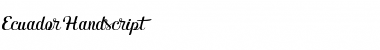 Ecuador Handscript Regular Font Title Preview