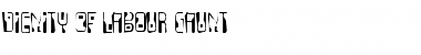 Dignity Of Labour Gaunt Regular Font Title Preview