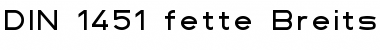 DIN 1451 fette Breitschrift 1936 Regular Font Title Preview