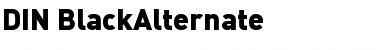 DIN BlackAlternate Font Title Preview