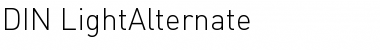 DIN LightAlternate Font Title Preview