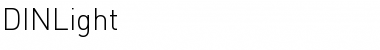 DINLight Regular Font Title Preview