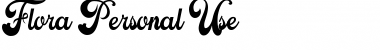 Flora Personal Use Regular Font Title Preview