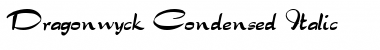 DragonwyckCondensed Italic Font Title Preview