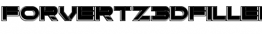 Forvertz 3D Filled Regular Font Title Preview