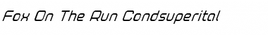Fox on the Run Condensed Super-Italic Condensed Italic Font Title Preview