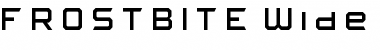 FROSTBITE Wide Regular Font Title Preview