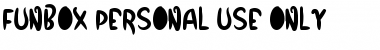 Funbox - Personal Use Only Regular Font Title Preview