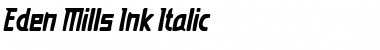 Eden Mills Ink Italic Font Title Preview