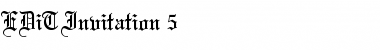 EDiT Invitation 5 Regular Font Title Preview