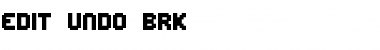 Edit Undo BRK Regular Font Title Preview