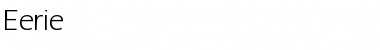 Eerie Regular Font Title Preview