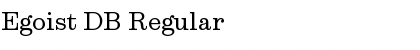 Egoist DB Regular Font Title Preview