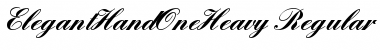 ElegantHandOneHeavy Regular Font Title Preview