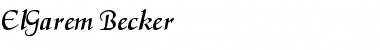 ElGarem Becker Normal Font Title Preview