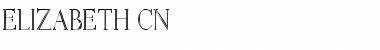 Elizabeth Cn Regular Font Title Preview