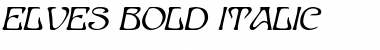 Elves Bold Italic Font Title Preview