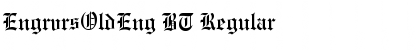 EngrvrsOldEng BT Regular Font Title Preview