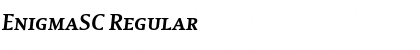 EnigmaSC Regular Font Title Preview
