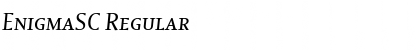 EnigmaSC Regular Font Title Preview