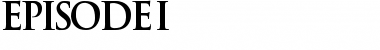 EPISODE I Regular Font Title Preview