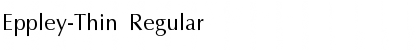 Eppley-Thin Regular Font Title Preview