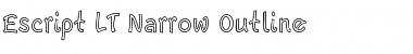 Escript LT NarrowOutline Regular Font Title Preview