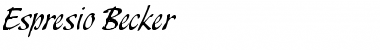 Espresio Becker Normal Font Title Preview