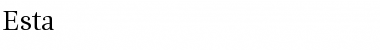 Esta Regular Font Title Preview