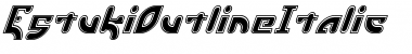 EstukiOutlineItalic Regular Font Title Preview