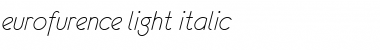 eurofurence light italic Font Title Preview