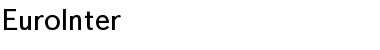 EuroInter Regular Font Title Preview