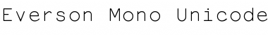 Everson Mono Unicode Regular Font Title Preview