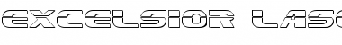 Excelsior Laser Outline Outline Font Title Preview