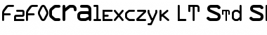 F2FOCRAlexczyk LT Std Shake Regular Font Title Preview
