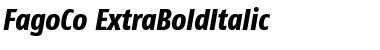 FagoCo ItalicExtrabold Font Title Preview