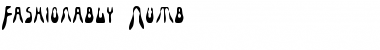 Fashionably Numb Regular Font Title Preview