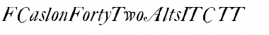 FCaslonFortyTwoAltsITC TT Italic Font Title Preview