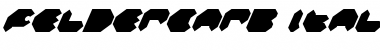Feldercarb Italic Italic Font Title Preview
